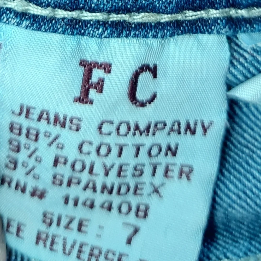 Embellished Free Culture Denim Blue Jean Shorts